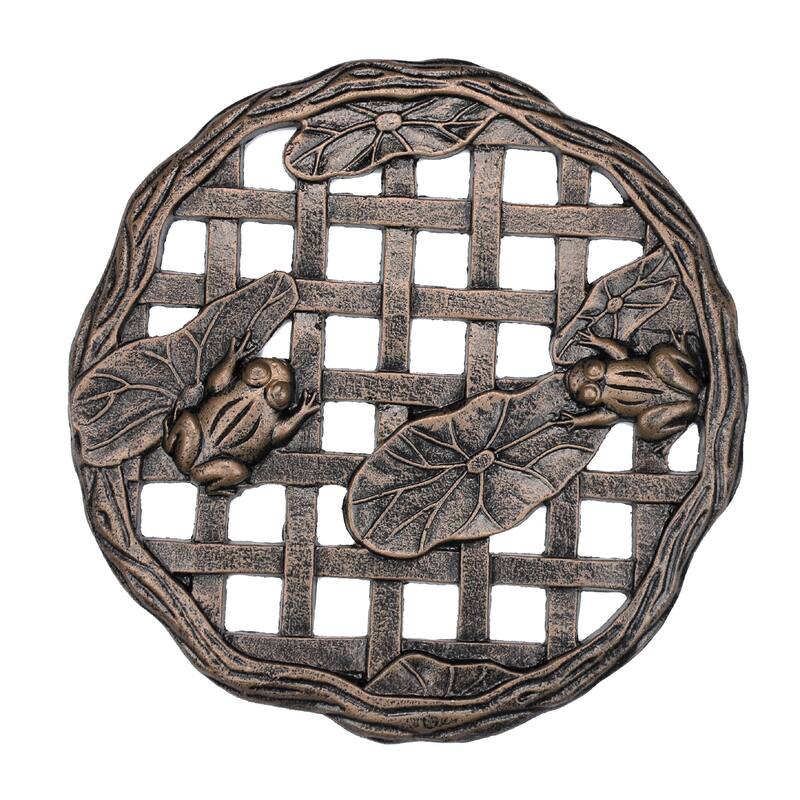 Cast Aluminum Frog Stepping Stone