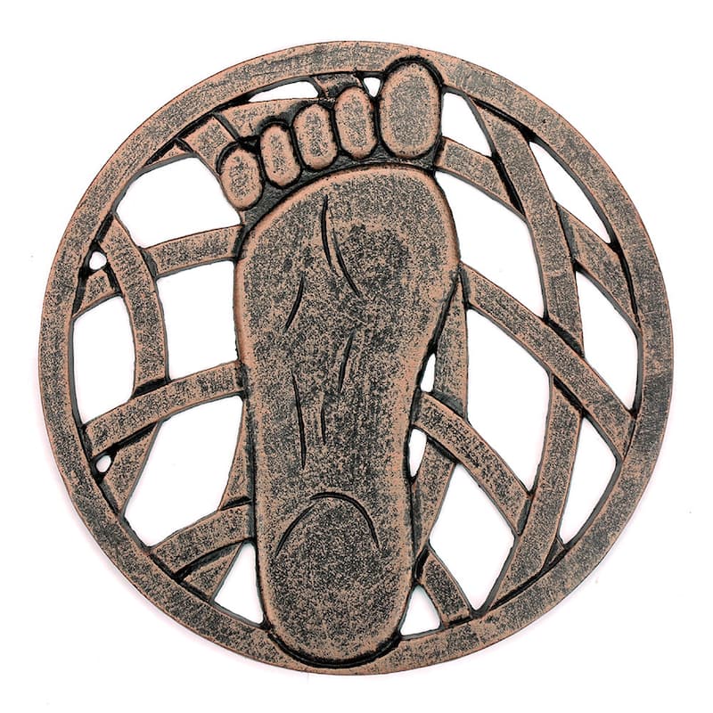 Cast Aluminum Left and Right Foot Stepping Stone - Left Foot