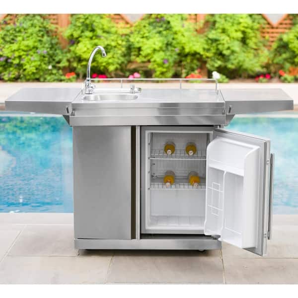 Outdoor Kitchen Cart Beverage Center With Fridge Sink Outdoor Kitchen Cart Beverage Center
