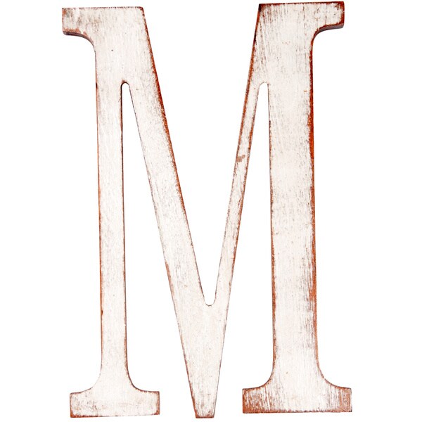 Mahogany 'M' Wooden Decorative Letter - Free Shipping Today - Overstock ...