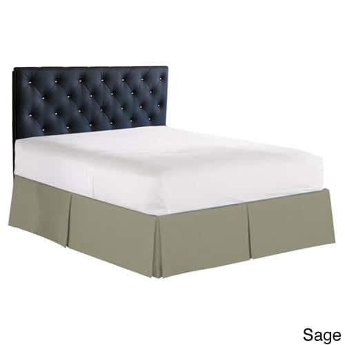 Porch & Den Perrine Pleated 14-inch Drop Bed Skirt - Full - Sage