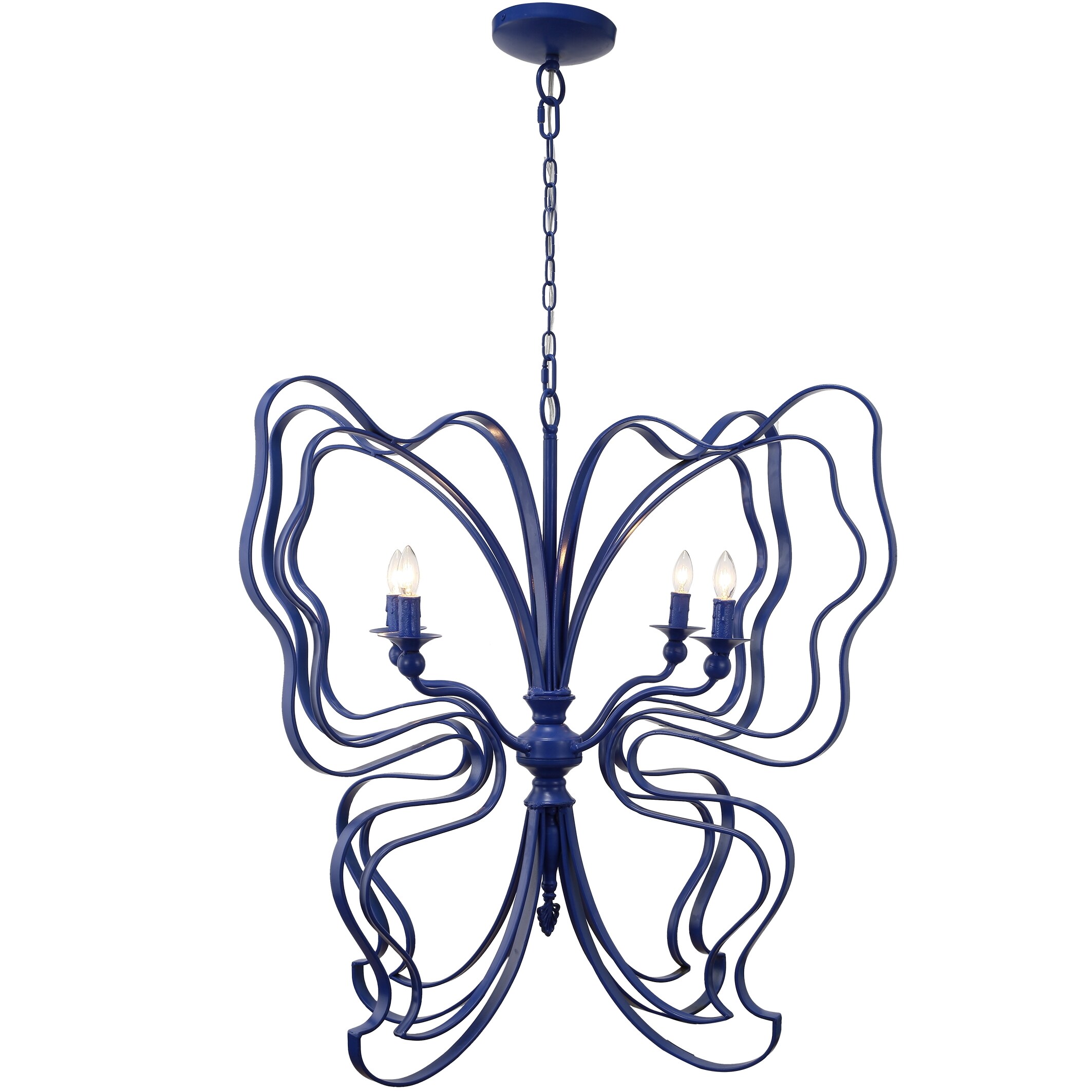 Amsterdam Blue Iron Chandelier (Blue Iron Chandelier) - Chandeliers For Bedrooms by Overstock.com