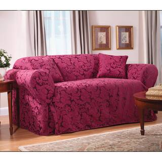 Sure Fit Sofa Couch Slipcovers Clearance Liquidation Clearance Sure Fit Scroll Sofa Slipcover In Brown As Is Item