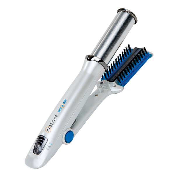 InStyler Blue Wet to Dry Rotating Iron in Blue As Is Item