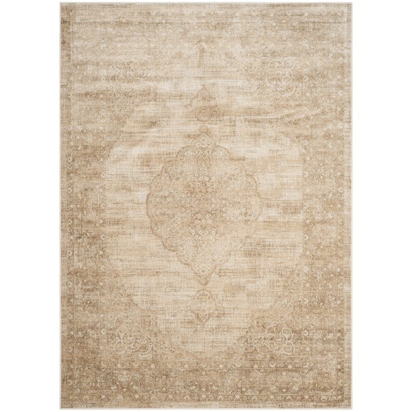 Safavieh Vintage Oriental Cream Distressed Silky Viscose Rug - 8'10 x 12'2