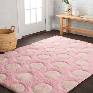 Pink 3x5 4x6 Rugs For Less Hand Tufted Riley Pink Multi Polka Dots Rug 3 0 X