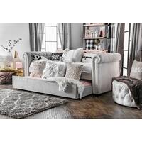 Furniture of America Filt Contemporary Twin Fabric Daybed w/ Trundle