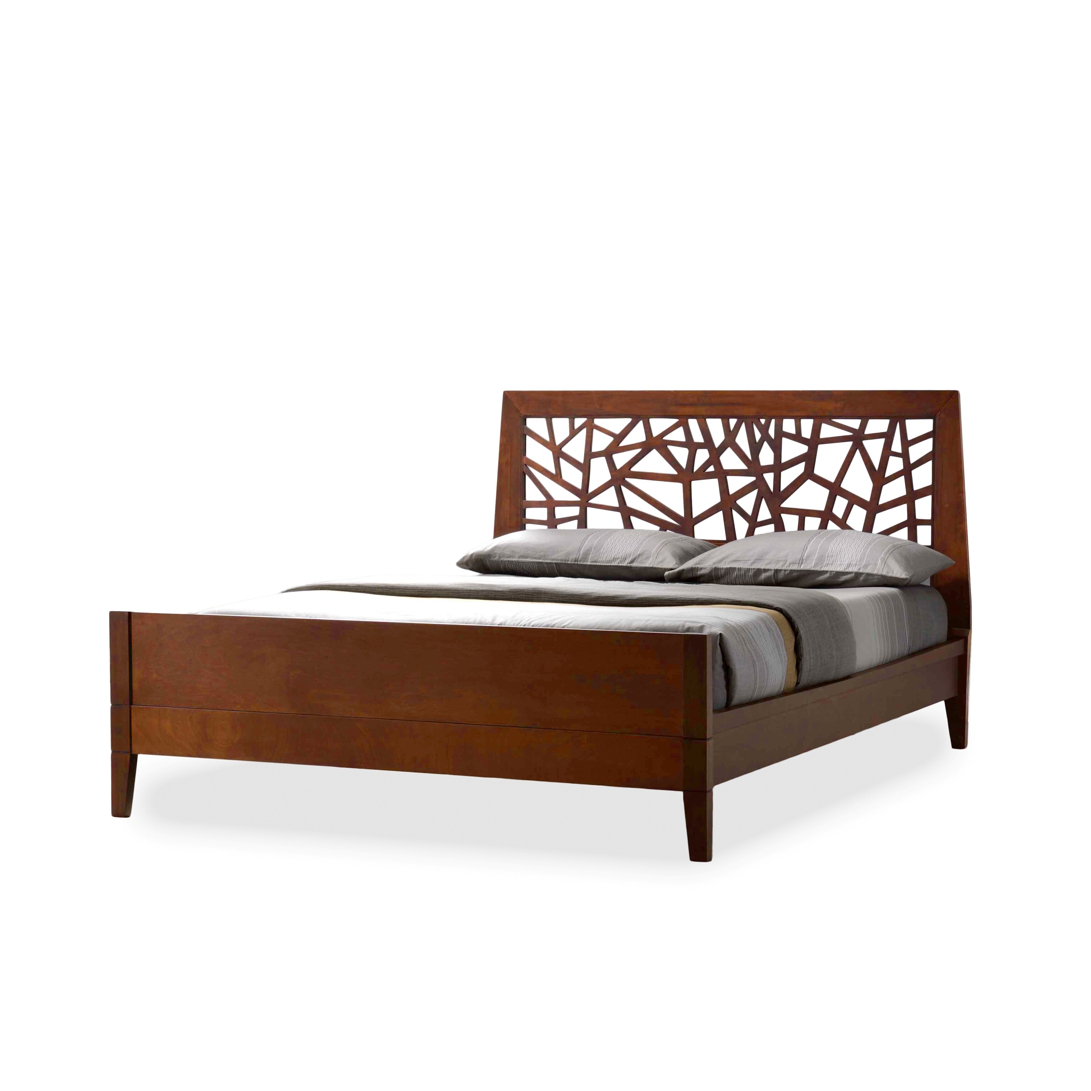 Shop Black Friday Deals On Baxton Studio Jennifer Tree Branch Inspired Modern And Contemporary Walnut Finishing Solid Wood Platform Base Bed Frame Overstock 10957880