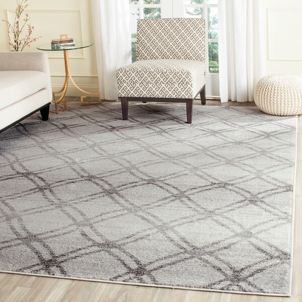 Safavieh Adirondack Vintage Lattice Silver/ Charcoal Rug - 8' x 10'