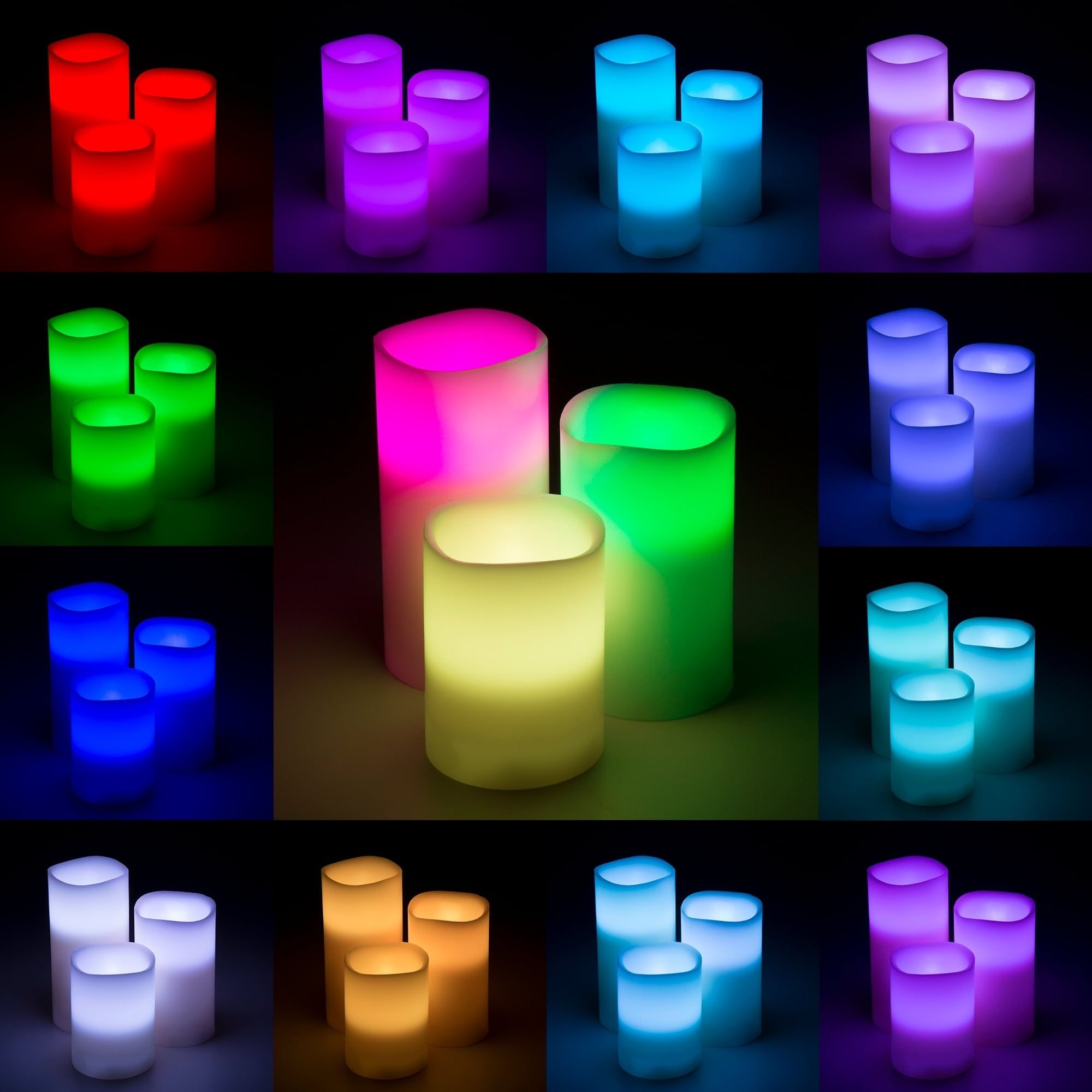 Flameless color deals changing glow candles