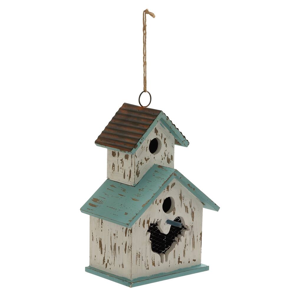 Wood Metal Birdhouse