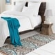 preview thumbnail 1 of 4, Hand-Woven Even Cotton Area Rug - 2'6" x 8' Runner - 2' 6" x 8' Brown/Blue - 2' 6" x 8' - Runner