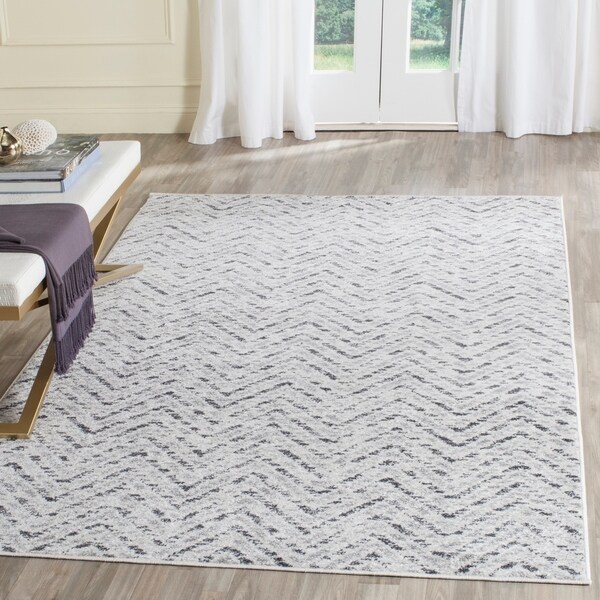 Safavieh Adirondack Vintage Chevron Ivory /Charcoal Rug - 5'1 x 7'6