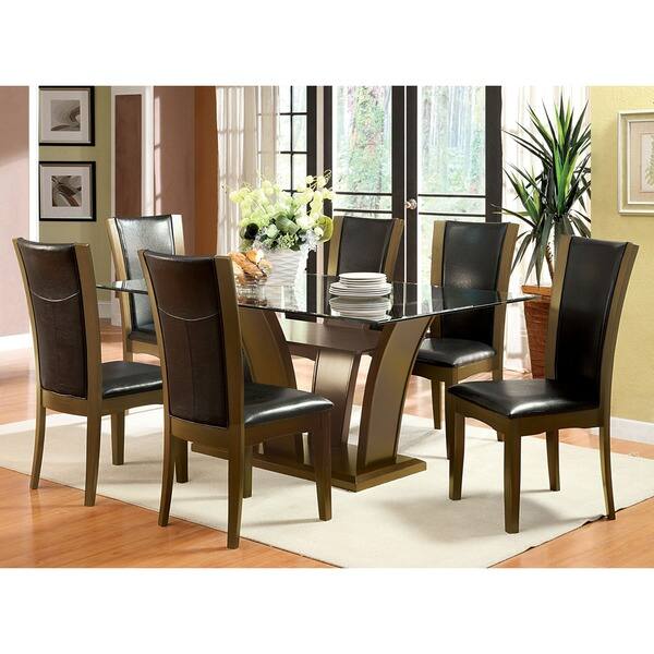 Bind Contemporary Solid Wood Open-Shelf 7-Piece Dining Table Set by ...