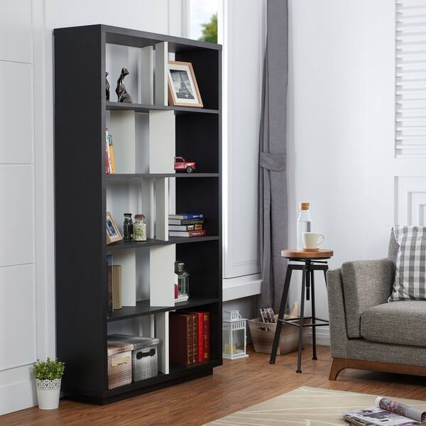 Shop Furniture Of America Daki Modern Black Open Back Bookshelf
