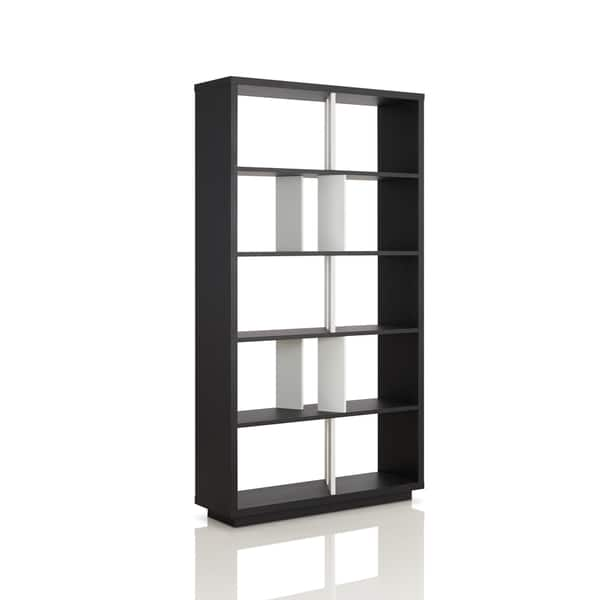 Shop Furniture Of America Daki Modern Black Open Back Bookshelf