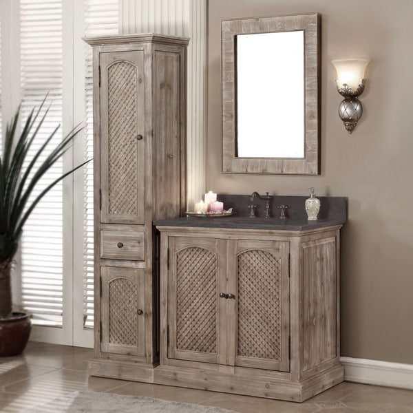 Shop Rustic Style 36-inch Single Sink Driftwood Finished ...