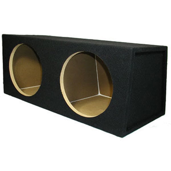 Dual Car Black Subwoofer Box Sealed Automotive Enclosure for Two 12