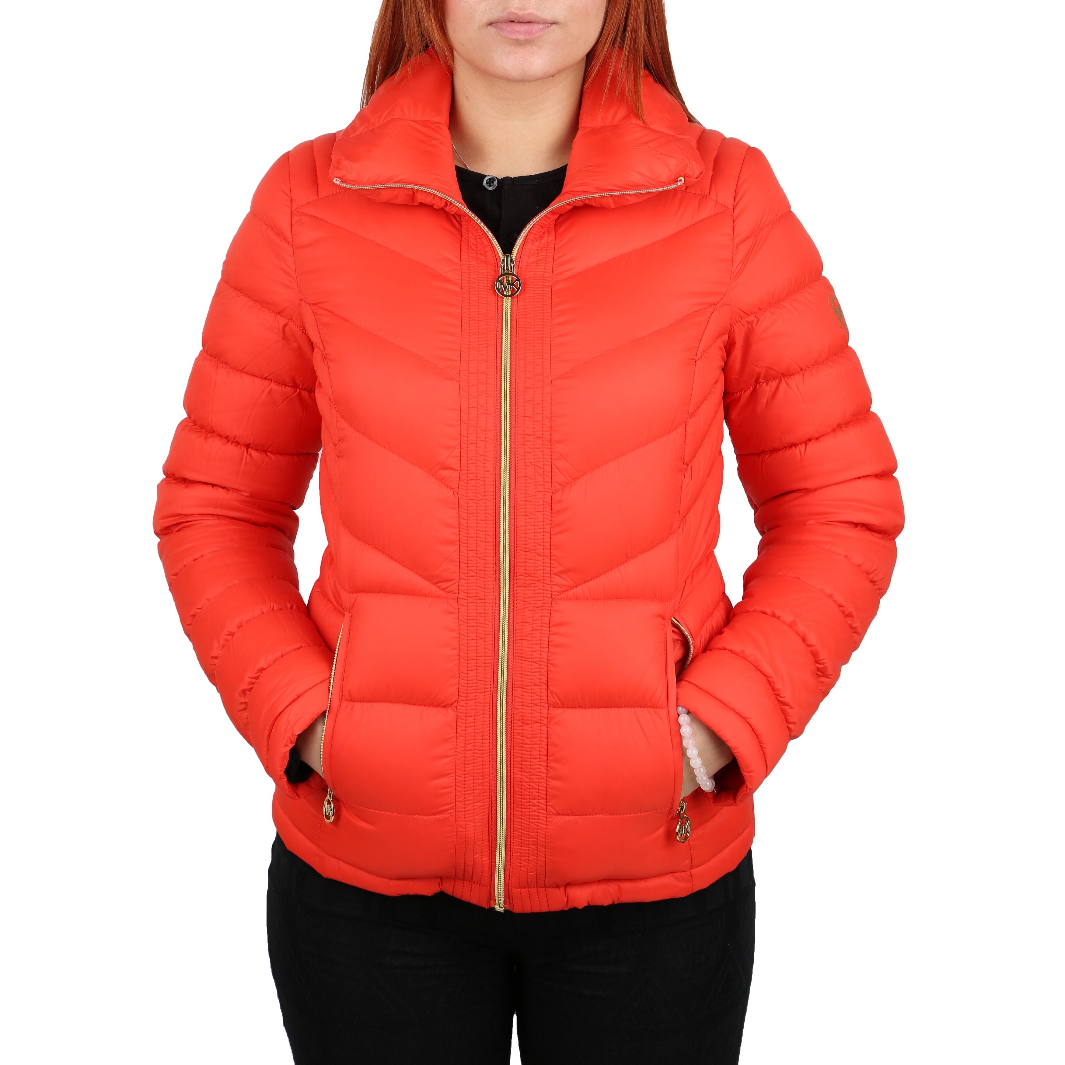 michael kors jacket womens orange