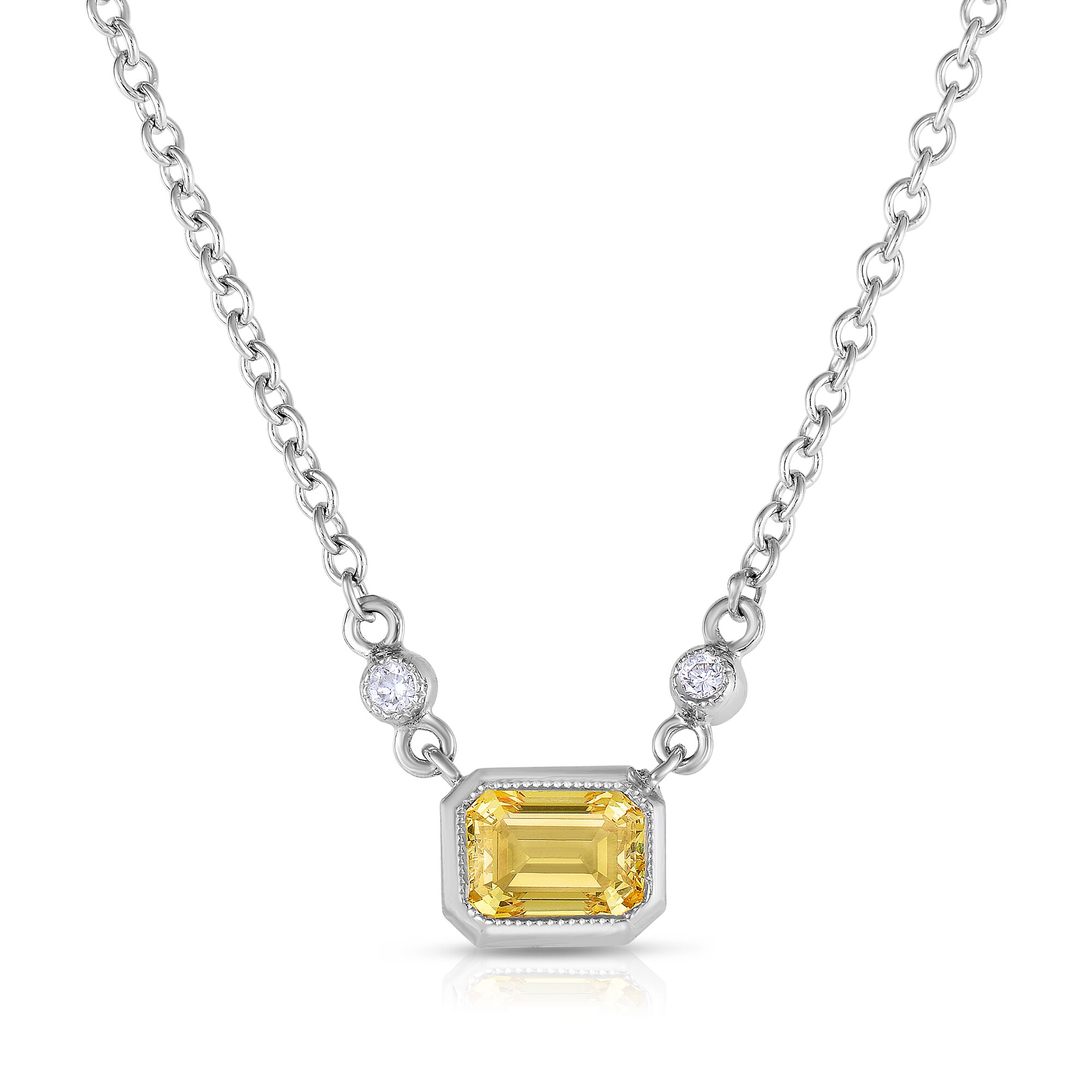 Shop Solaura Collection 18k White Gold 7/8ct TW Emerald Cut Lab-Grown ...