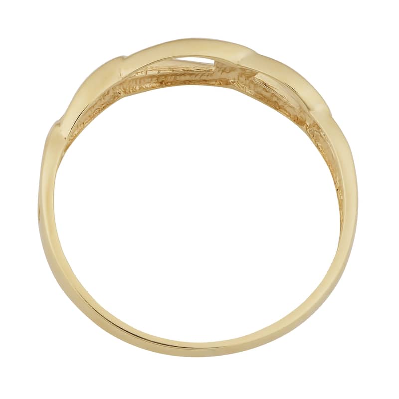 Fremada 10k Yellow Gold High Polish Figaro Ring