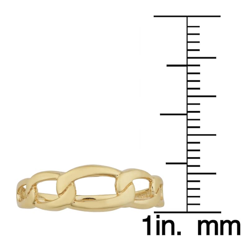 Fremada 10k Yellow Gold High Polish Figaro Ring