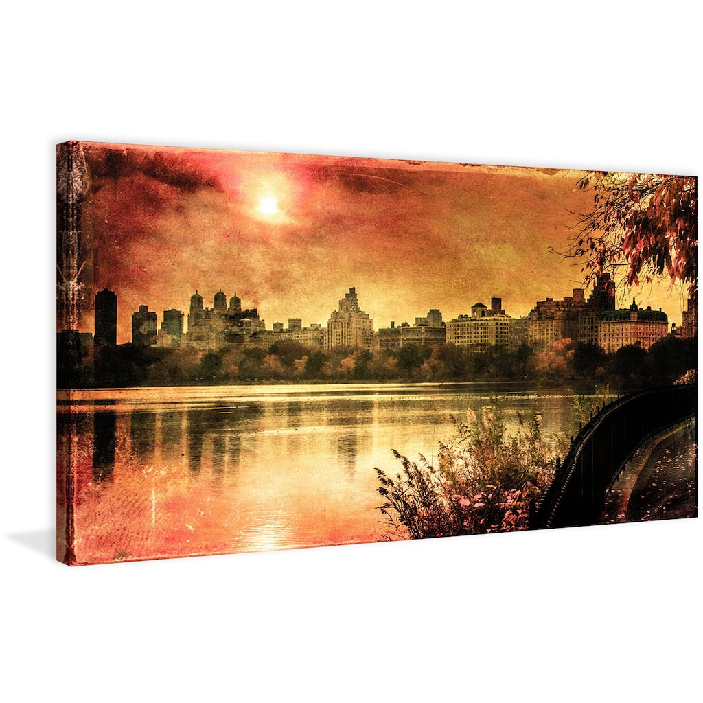 Marmont Hill - Sunset In the Park by James Painting Print on Canvas - Multi-Color