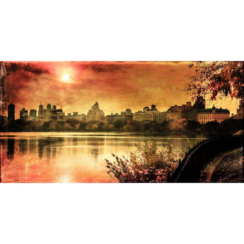 Marmont Hill - Sunset In the Park by James Painting Print on Canvas - Multi-Color