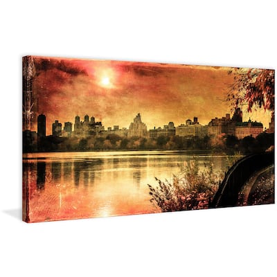 Marmont Hill - Sunset In the Park by James Painting Print on Canvas - Multi-Color