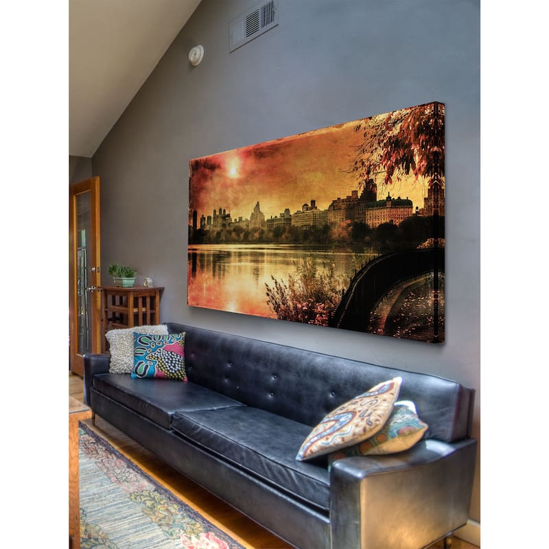 Marmont Hill - Sunset In the Park by James Painting Print on Canvas - Multi-Color