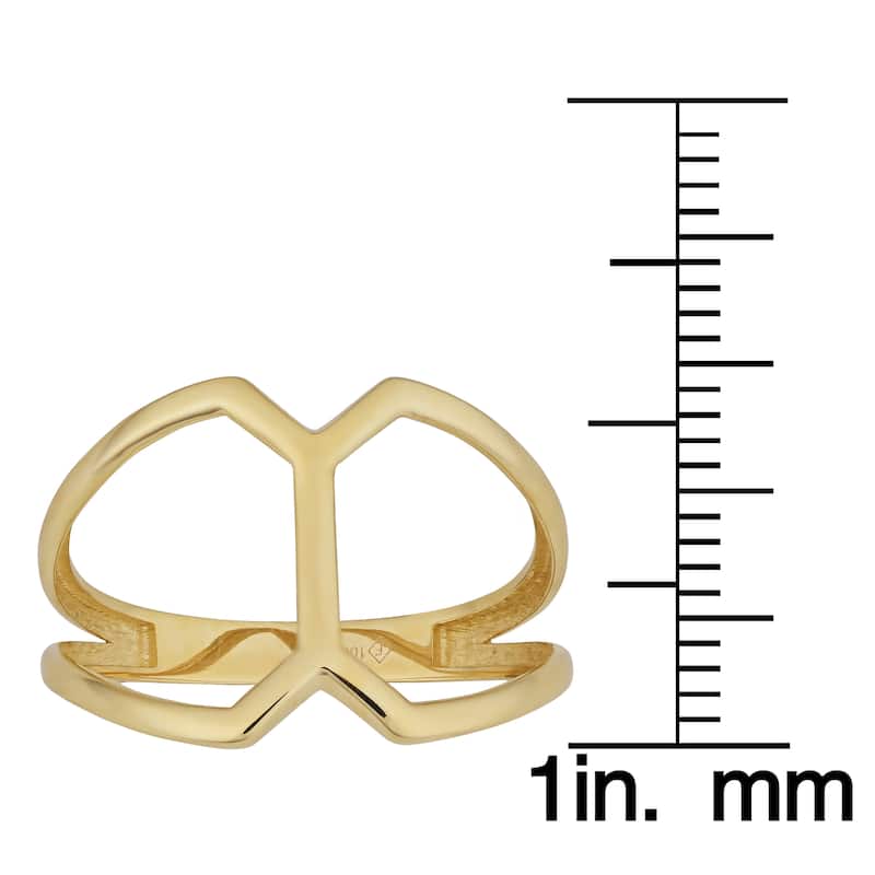 Fremada 10k Yellow Gold High Polish Geometric Ring (size 6 - 9)