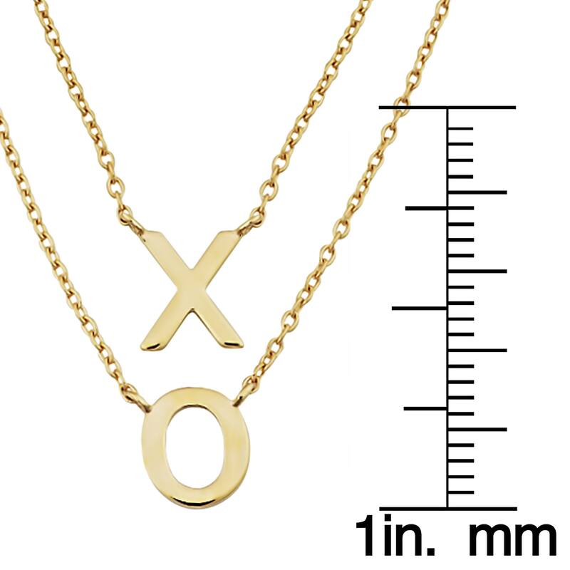 Fremada 14k Yellow Gold Hugs and Kisses Adjustable Length Layered Necklace
