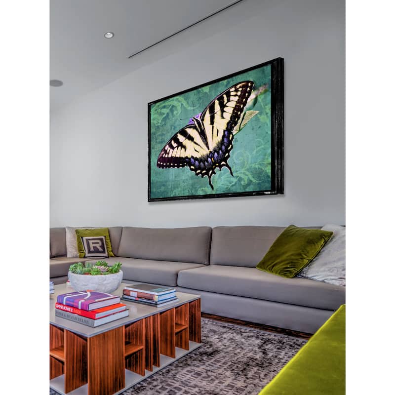 Marmont Hill - Sparkling Tiger Swallowtail by Robertson Painting Print on Canvas - Multi-Color