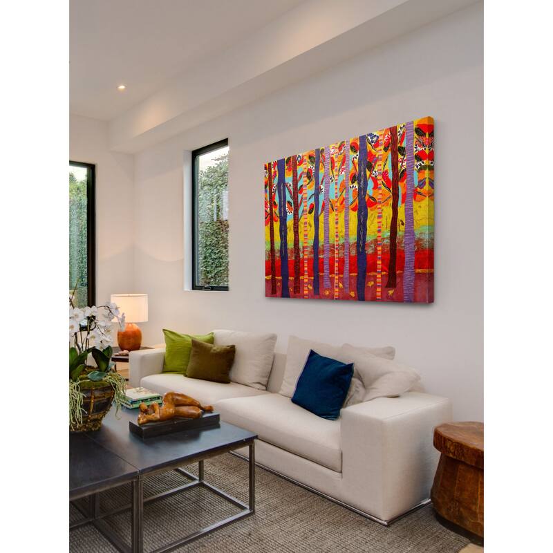 Marmont Hill - Birch Tree Grove by Lisa Mee Painting Print on Canvas - Multi-Color