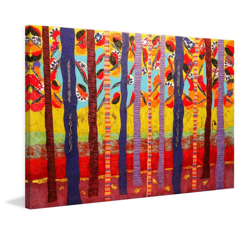 Marmont Hill - Birch Tree Grove by Lisa Mee Painting Print on Canvas - Multi-Color