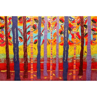 Marmont Hill - Birch Tree Grove by Lisa Mee Painting Print on Canvas - Multi-Color