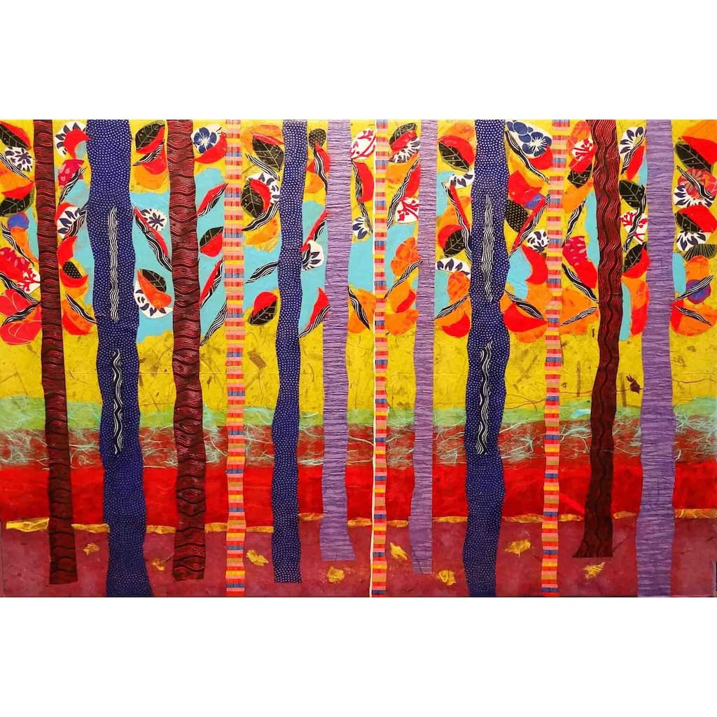 Marmont Hill - Birch Tree Grove by Lisa Mee Painting Print on Canvas - Multi-Color