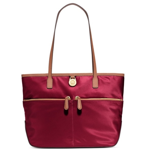 Shop Michael Kors Kempton Medium Pocket Nylon Tote Handbag - Free Shipping Today - Overstock ...