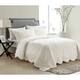 VCNY Westland Plush Quilted Bedspread Set - Full - Ivory
