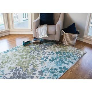 slide 1 of 1, Mohawk Home Aurora Radiance Aqua Area Rug (7'6 x 10')