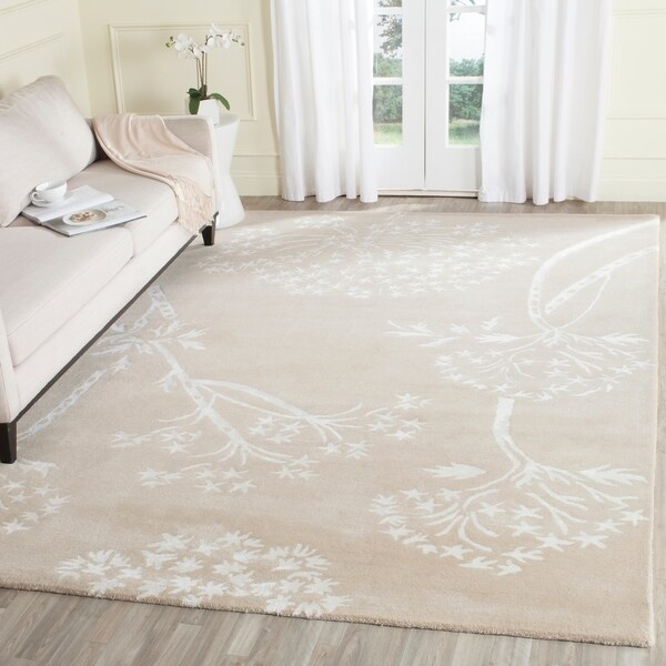 Safavieh Handmade Bella Sand/ Ivory Wool Rug - 8' x 10'