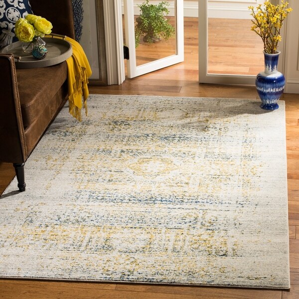 Safavieh Evoke Vintage Distressed Ivory / Blue Distressed Rug - 8' x 10'