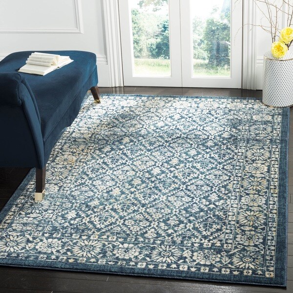 Shop Safavieh Evoke Vintage Oriental Navy Blue/ Gold Distressed Rug - 8 ...