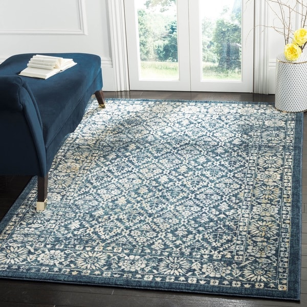 Safavieh Evoke Vintage Oriental Navy Blue/ Gold Distressed Rug - 9' x 12'