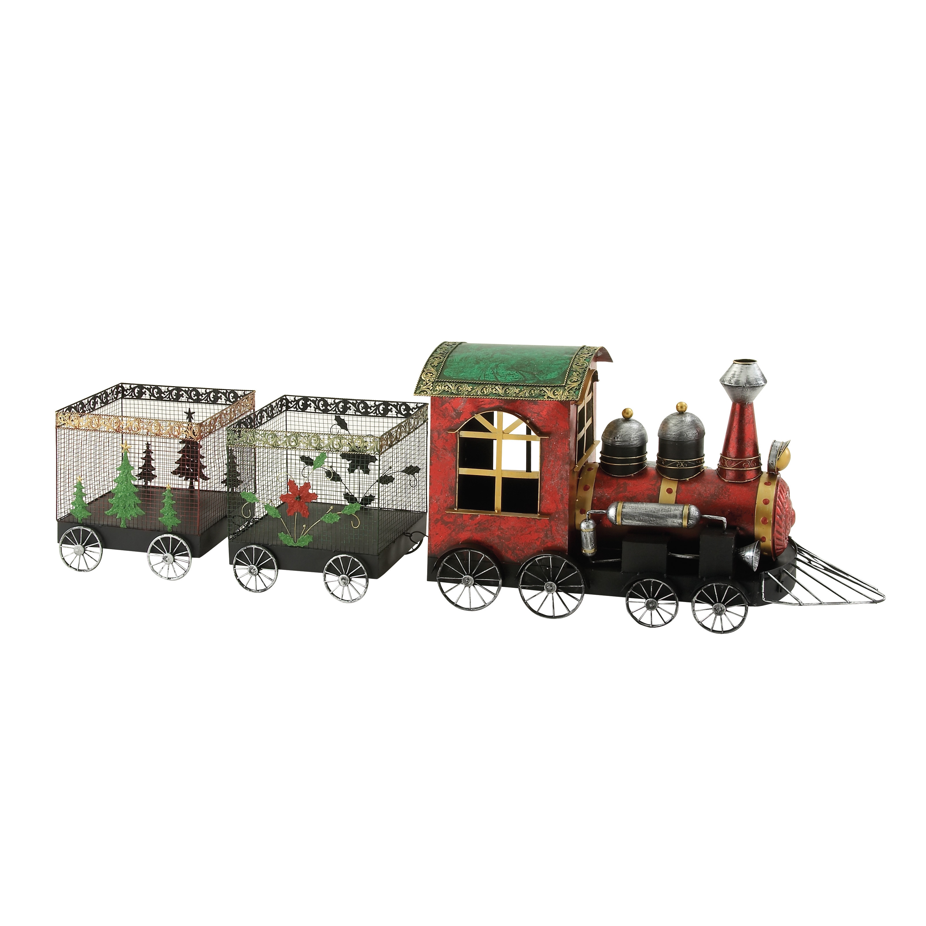 metal christmas train set