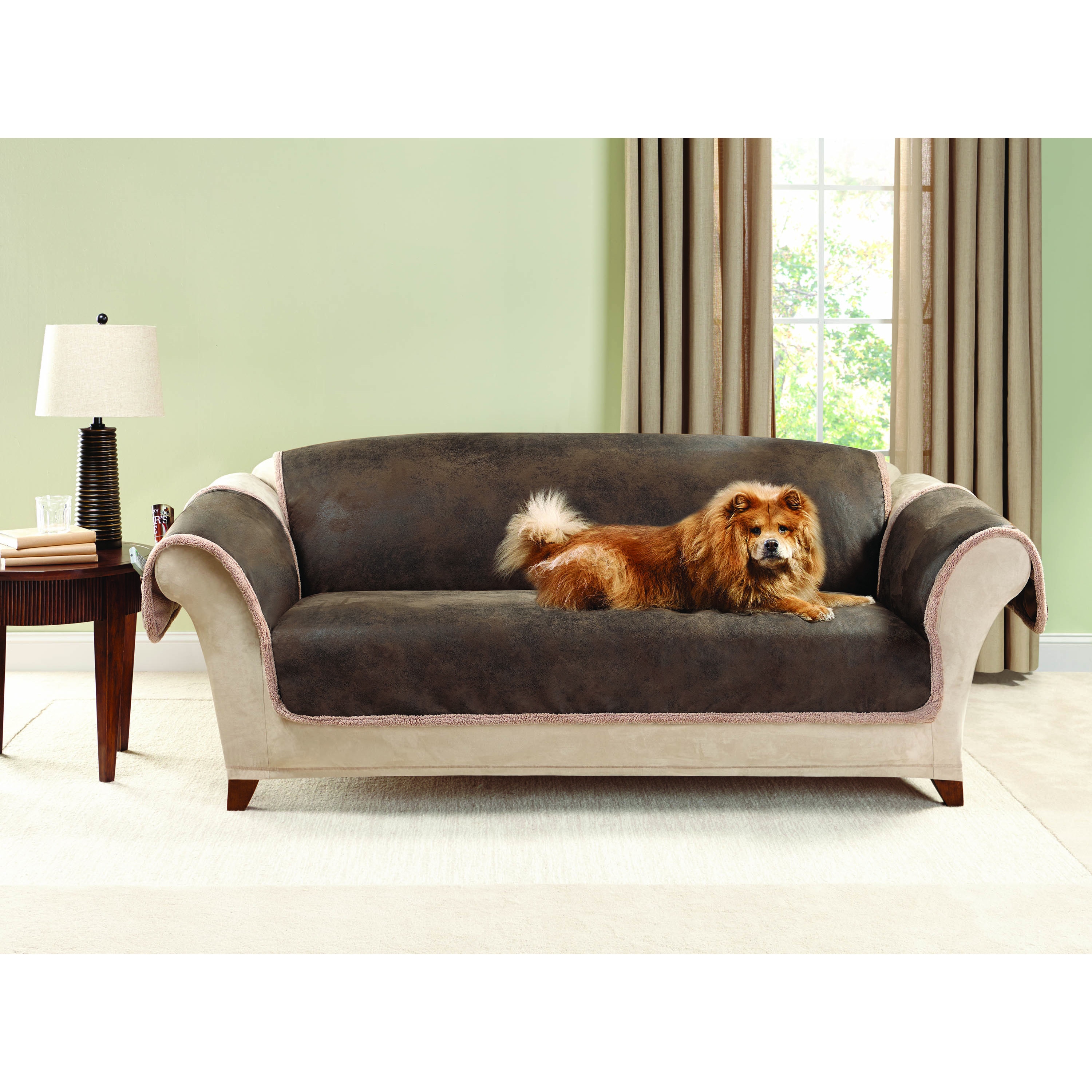 Shop Sure Fit Vintage Leather Sofa Furniture Protector Free