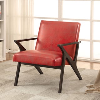 slide 1 of 1, Palm Canyon Crescent Modern Leatherette Accent Chair