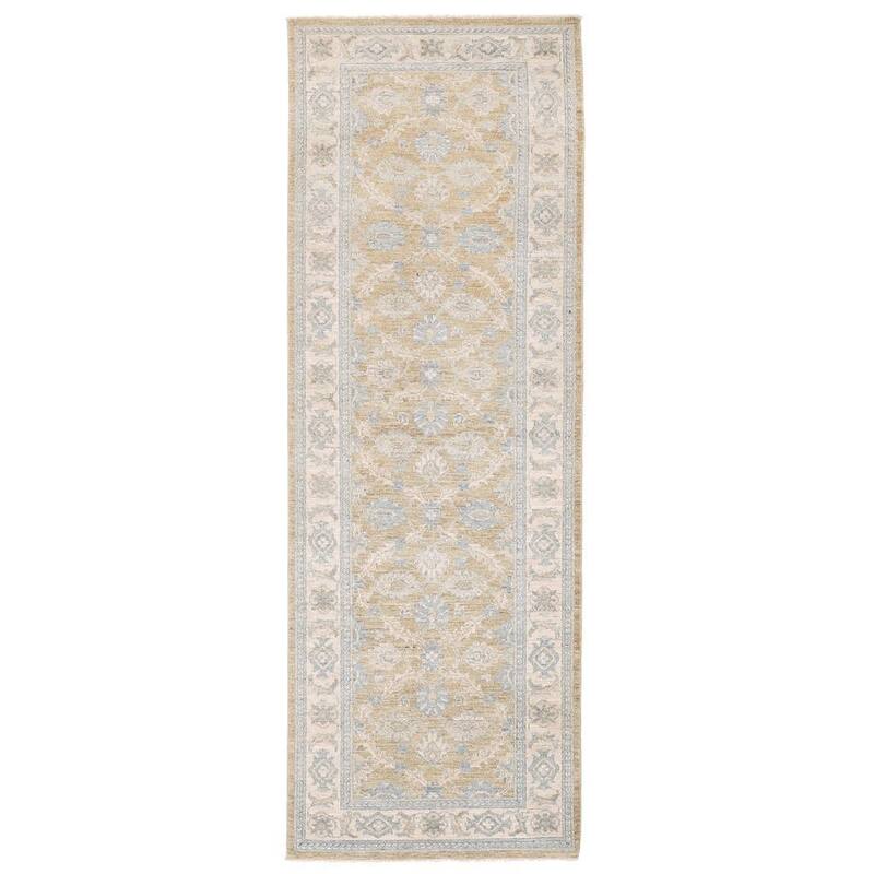 Handmade One-of-a-Kind Vegetable Dye Oushak Wool Runner (Afghanistan) - 2'8 x 7'8