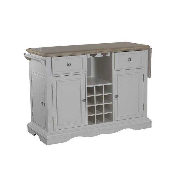 Powell Salem White Kitchen Island 10978161