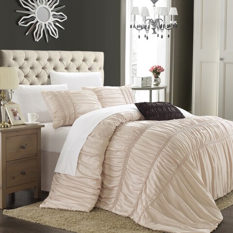 Chic Home Romano Taupe 4-piece Duvet Cover Set